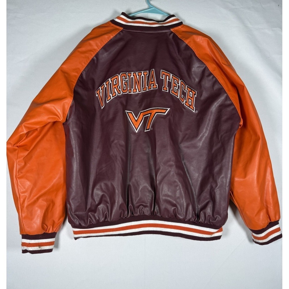 VTG Virginia Tech Hokies Wool Varsity Jacket Men's Large Steve And Barry's 90s - Picture 5 of 8